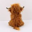 Brown Highland Cow , Realistic Soft Cuddly Farm Toy, Naturli Eco-Friendly Plush, 25CM