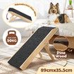 Pet Dog Ramp Stairs Steps Puppy Cat Ladder Folding Adjustable for Bed Car Couch Sofa Portable 4 Levels Height Pine Wood