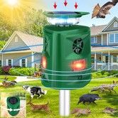 Solar Ultrasonic Animal Repeller, 360 Degree Ultrasonic Repellent Outdoor