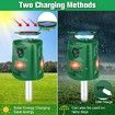 Solar Ultrasonic Animal Repeller, 360 Degree Ultrasonic Repellent Outdoor