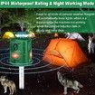 Solar Ultrasonic Animal Repeller, 360 Degree Ultrasonic Repellent Outdoor
