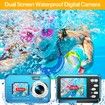 Underwater Cameras,4K Waterproof Digital Camera 48 MP AutoFocus Function Selfie Dual Screens with 16X Digital Zoom Compact Portable 11FT Underwater Camera (Blue)