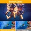 Underwater Cameras,4K Waterproof Digital Camera 48 MP AutoFocus Function Selfie Dual Screens with 16X Digital Zoom Compact Portable 11FT Underwater Camera (Blue)