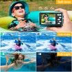 Underwater Cameras,4K Waterproof Digital Camera 48 MP AutoFocus Function Selfie Dual Screens with 16X Digital Zoom Compact Portable 11FT Underwater Camera (Blue)