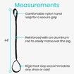 Leg Lifter Strap 112CM, Rigid Foot Loop, Hand Grip for Senior, Elderly, Disability