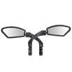 Handlebar Bike Mirror, HD Blast-Resistant, Safe Crystal Clear Glass Mirror, Bicycle Mirror (2pcs, Right + Left)