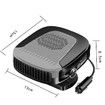 Portable Car Heater for Window Defroster Demister, Gray 12 V 2 and 1 Hot and Thermal Cooling Fan Ceramic Plug-in Cigarette Lighter for Car
