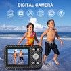 16FT Underwater Camera 30MP Waterproof Digital Camera with 32G Card and Rechargeable Battery,18X Point and Shoot Camera for Boys Girls Children Teens Snorkeling Swimming Vacation (Orange)