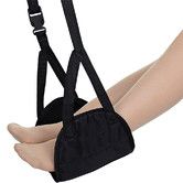 Airplane Footrest, Travel Leg Hammock, Flight Carry-On Foot Rest (Black)