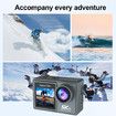 5K 30FPS Action Camera Dual IPS Screen 170 Degree Wide Angle 30m Waterproof Sport Camera with Remote Control Bicycle Diving Cam