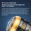 Electric Shavers for Men  Professional Gold Dragon Razor  Mini Razor Beard Trimmer Electric Shavers with Charging Cable For Father
