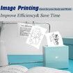 Mini Pocket Printer,Portable Bluetooth Thermal Printer Pocket Printer Compatible with iOS + Android for Organizing Office Documents,Work List Printing,Black and White Picture (Cyan)