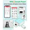 Mini Pocket Printer,Portable Bluetooth Thermal Printer Pocket Printer Compatible with iOS + Android for Organizing Office Documents,Work List Printing,Black and White Picture (Cyan)