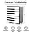 Mini Pocket Printer,Portable Bluetooth Thermal Printer Pocket Printer Compatible with iOS + Android for Organizing Office Documents,Work List Printing,Black and White Picture (Black/White)