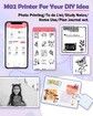 Mini Pocket Printer,Portable Bluetooth Thermal Printer Pocket Printer Compatible with iOS + Android for Organizing Office Documents,Work List Printing,Black and White Picture (White)