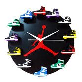 3D Wall Clock Basketball Shoes Clocks 30cm Creative Sports Kids Bedroom Home Office Living Room Decoration Modern Art Decor