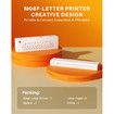 Portable Printer Wireless for Travel,M08F Bluetooth Mobile Portable Printer A4 Support 210 x 297 mm A4 Thermal Paper,Inkless Thermal Compact Printer,Compatible with Android and iOS Phone & Laptop (White/Orange)