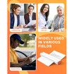 Portable Printer Wireless for Travel,M08F Bluetooth Mobile Portable Printer A4 Support 210 x 297 mm A4 Thermal Paper,Inkless Thermal Compact Printer,Compatible with Android and iOS Phone & Laptop (White/Orange)