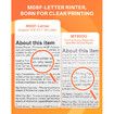 Portable Printer Wireless for Travel,M08F Bluetooth Mobile Portable Printer A4 Support 210 x 297 mm A4 Thermal Paper,Inkless Thermal Compact Printer,Compatible with Android and iOS Phone & Laptop (White/Orange)