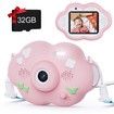 Kids Digital Selfie Camera 40 MP 2.4'Screen HD Digital Video Rainbow Camera with 32GB SD Card 8X Zoom for Toddler