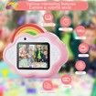 Kids Digital Selfie Camera 40 MP 2.4'Screen HD Digital Video Rainbow Camera with 32GB SD Card 8X Zoom for Toddler-Pink