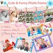 Kids Digital Selfie Camera 40 MP 2.4'Screen HD Digital Video Rainbow Camera with 32GB SD Card 8X Zoom for Toddler-Pink