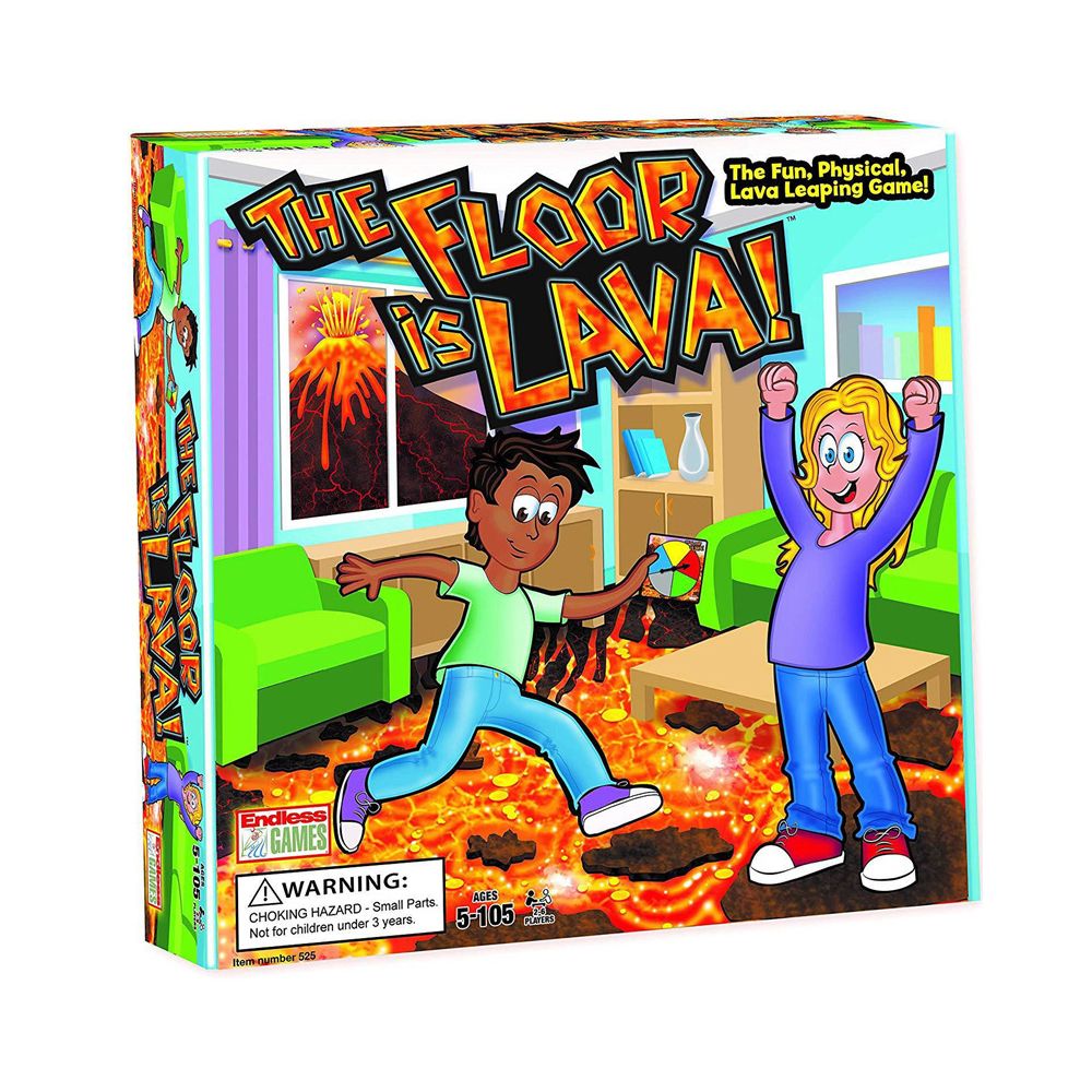 Interactive Card Game The Floor Is Lava Kids Education Parents Physical Leaping Gaming Activity Indoor Outdoor Safe Family Fun