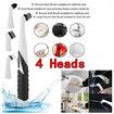 4in1 Super Sonic Scrubber Electric Cleaning Brush Ultrasonic Dust Cleaner Toilet Kitchen Bathroom Cleaner