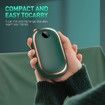 Hand Warmers Rechargeable,6000 mAh Electric Hand Warmer,Double-Sided Fast Heating,3 in 1 Reusable Electric Handwarmer & Power Bank with Digital Display & Sunset Light (Green)