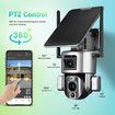 4G LTE Security Camera Home CCTV House Spy Solar Wireless Outdoor Surveillance System Dual Lens 4K PTZ Batteries