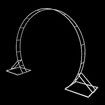 Round Wedding Party Arch Backdrop Stand Balloon Flower Photo Holder Display Double Rail Birthday Decoration Metal Frame White