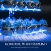 4 Tier Cupcake Stand Acrylic Tower Display with LED Light Premium Holder Dessert Tree Tower for Birthday Cady Bar Décor Weddings,Parties Events (Blue Light)