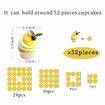 4 Tier Cupcake Stand Acrylic Tower Display with LED Light Premium Holder Dessert Tree Tower for Birthday Cady Bar Decor Weddings,Parties Events (Yellow Light)