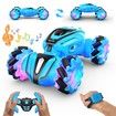 Remote Control Car for Kids,RC Cars 360 Flips Stunt Car Double Sided Rotating Off Road with Light and Muisc Rechargeable Birthday Gifts Color Green