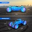 Remote Control Car for Kids,RC Cars 360 Flips Stunt Car Double Sided Rotating Off Road with Light and Muisc Rechargeable Birthday Gifts Color Green