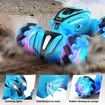 Remote Control Car for Kids,RC Cars 360 Flips Stunt Car Double Sided Rotating Off Road with Light and Muisc Rechargeable Birthday Gifts Color Green