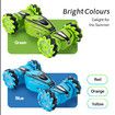Remote Control Car for Kids,RC Cars 360 Flips Stunt Car Double Sided Rotating Off Road with Light and Muisc Rechargeable Birthday Gifts Color Green