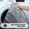 Bath Mats Rug Non-Slip Plush Shaggy Bath Carpet Machine Wash Dry for Bathroom Floor-40*60cm Black