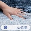 Non-Slip Plush Shaggy Bath Mat Machine Washable Soft Bathroom Carpet 40x60cm Blue
