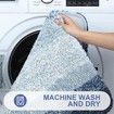 Non-Slip Plush Shaggy Bath Mat Machine Washable Soft Bathroom Carpet 40x60cm Blue