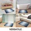 Non-Slip Plush Shaggy Bath Mat Machine Washable Soft Bathroom Carpet 40x60cm Blue