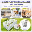 Dog Pet Cat Kennel Enclosure Cage Fence Safety Gate Playpen Crate Whelping Box Barrier Kitten Puppy Furniture 8 Panels 2in1 White