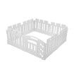 Dog Pet Cat Kennel Enclosure Cage Fence Safety Gate Playpen Crate Whelping Box Barrier Kitten Puppy Furniture 8 Panels 2in1 White