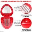 Strawberry Slicer Kitchen Gadget Fruit Cutter, Boiled Egg Slicer
