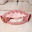 Cat Tunnel for Indoor Cats Tube with Collapsible Washable Cat Bed,Premium Cat Toy for Small Medium Large Cat-Pink
