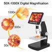 LCD Digital Microscope 4.3 inch Coin Microscope 50X-1000X Magnification,USB Microscope with 8 Adjustable LED Lights for Adults Kids,Compatible with Windows/Mac/iOS