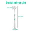 2 Pcs Dental Mirror with Light Tool LED Lighted Teeth Inspection Mirror Anti Fog (Green)