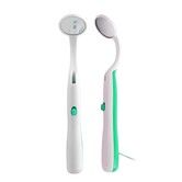 Dental Mirror LED Lighted 2 Pcs Teeth Check Inspection Anti Fog Tool Oral Care Hygiene Professional Easy Use Green