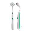 2 Pcs Dental Mirror with Light Tool LED Lighted Teeth Inspection Mirror Anti Fog (Green)