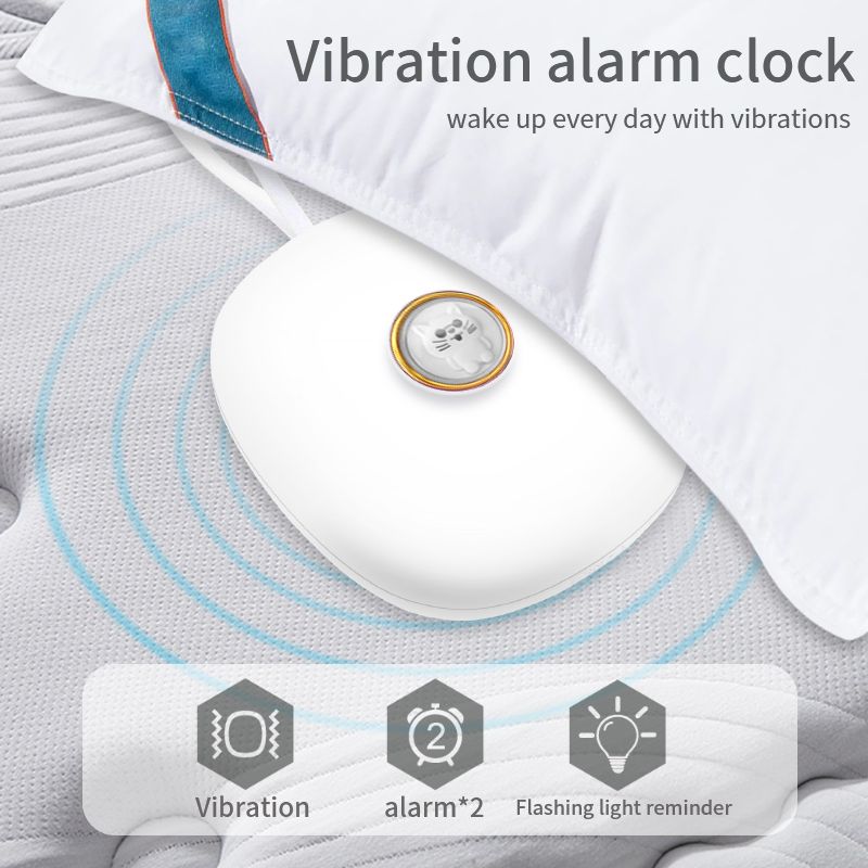 Vibration Alarm Clock Portable Silent Wakeup Travel Timepiece Bedroom Morning Deep Sleepers Accessories